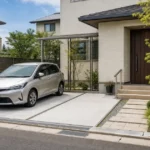 駐車場を広げる前に車の出入りと玄関までの通り道を考える住宅外構のイメージ
